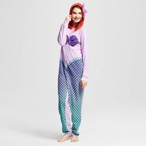 Disney Little Mermaid Ariel Hooded Union Suit
